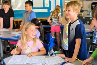 KES students working together