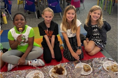 WES students at their tea party