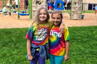 KES two students on playground